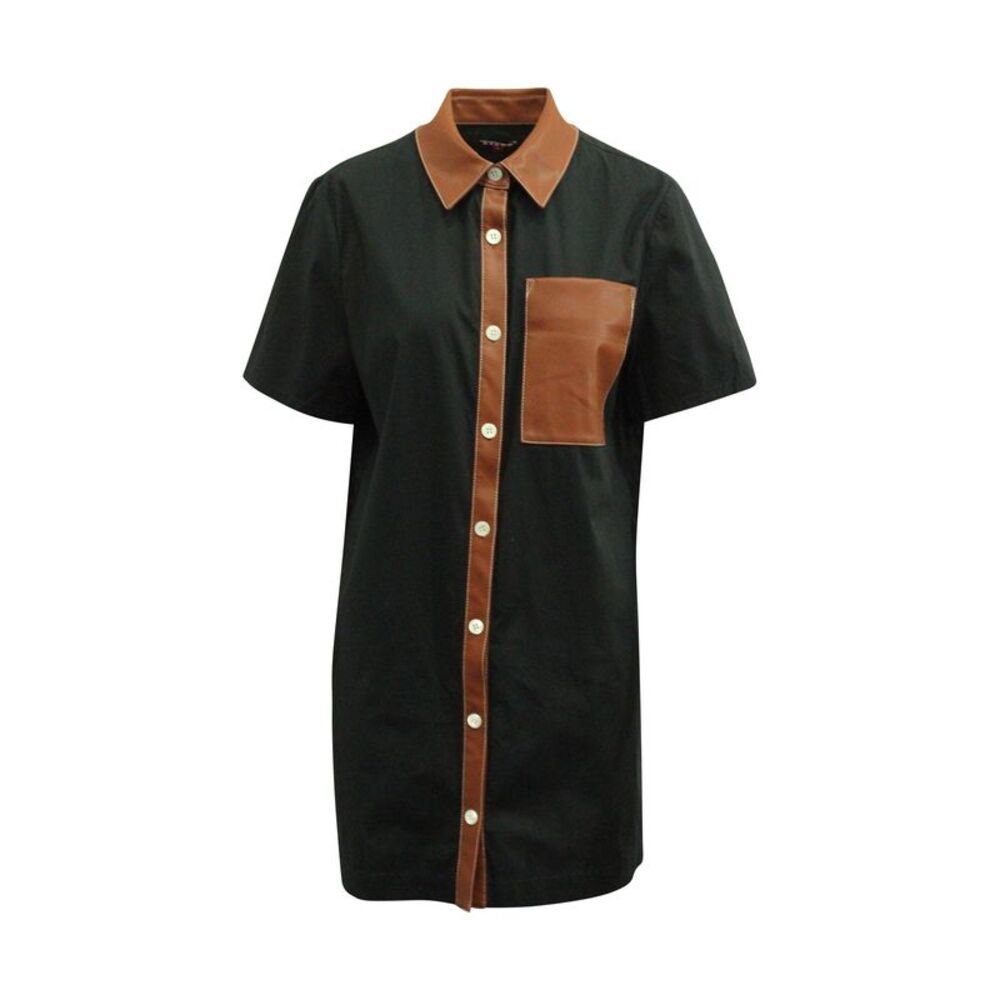Staud Switch Dress in Black Cotton